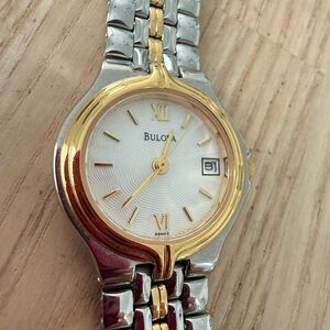 Bulova ladies two tone dress watch NEW BATTERY